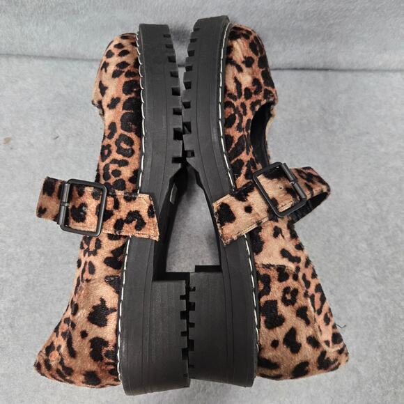 Torrid Leopard Print Velvet Mary Jane Lug Loafers Size 7WW - Picture 7 of 9